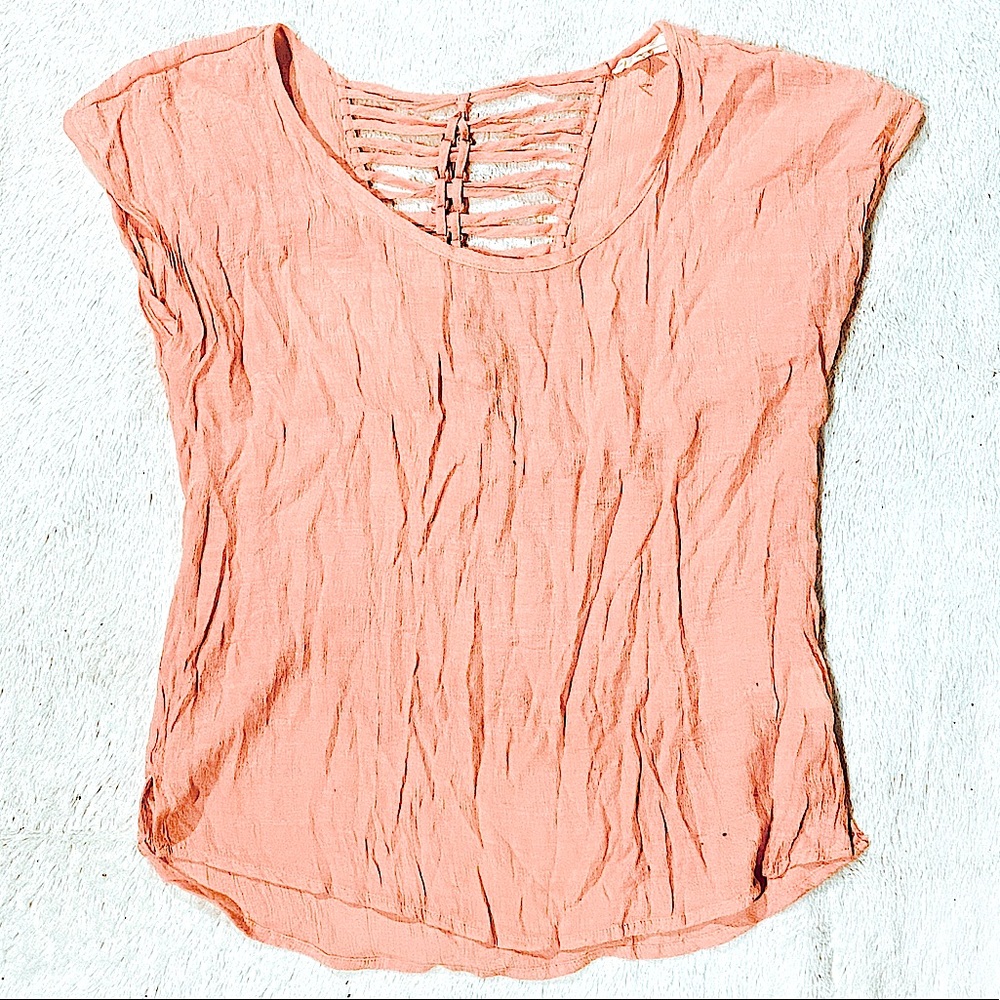 Pale Pink Detailed Back Top